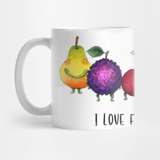 "I love fruit" Watercolour Original Painting Mug